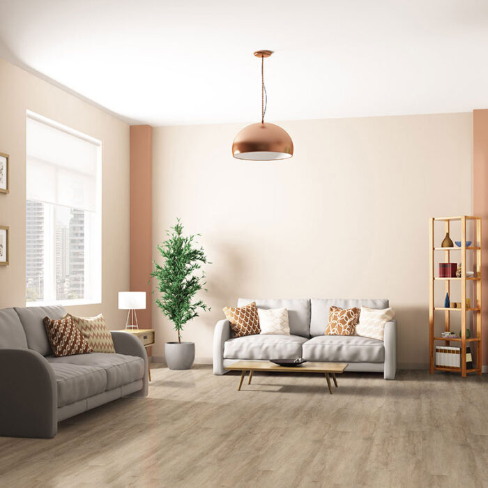 A living room with Sandino Vinyl Flooring