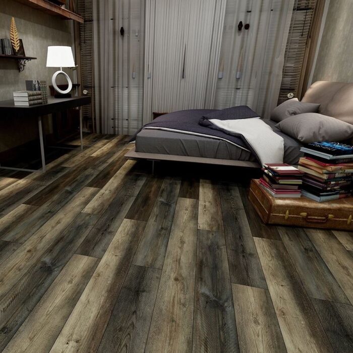 A bedroom with Stable Vinyl Flooring