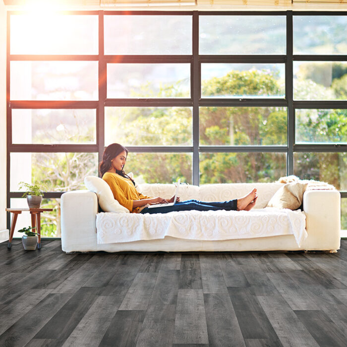 A living room with Dakworth Vinyl Flooring